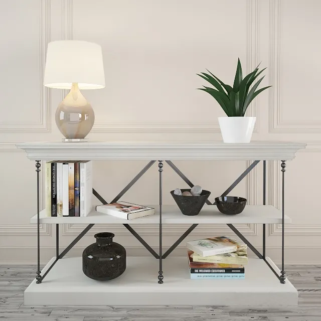 furniture – Chest of drawer with table lamp 3 3ds Max