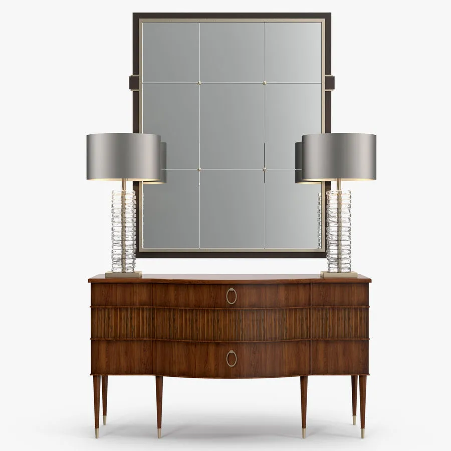 furniture – Chest of drawer with table lamp 4 3ds Max