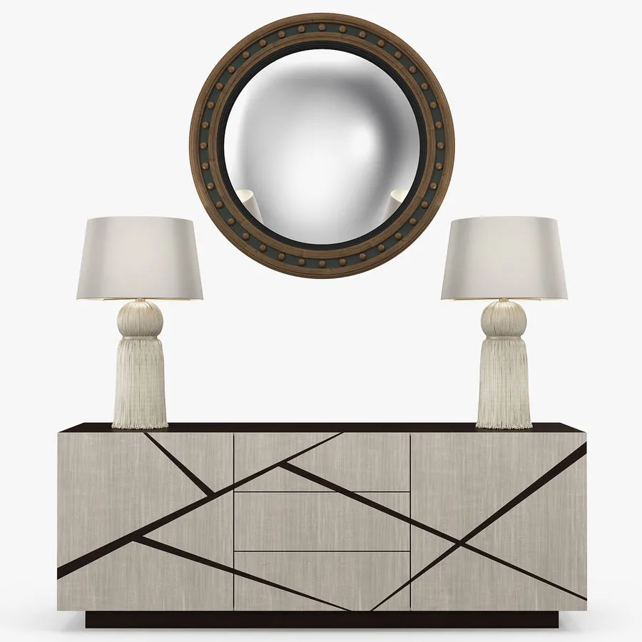 furniture – Chest of drawer with table lamp 5 3ds Max