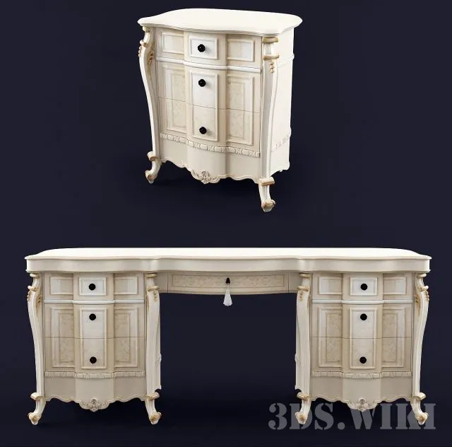 furniture – Chest of drawers and bedside table Signorini Coco Partenope 3ds Max