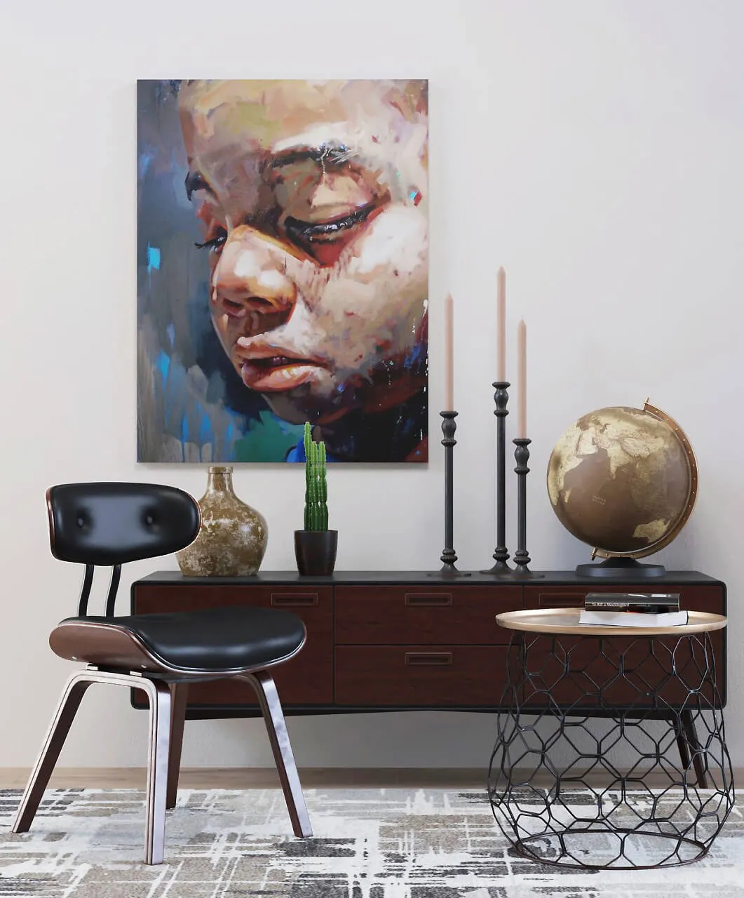 furniture – Chest of drawers with a set 3ds Max