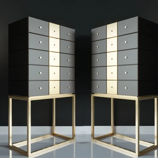 furniture – Chest of Excelsior Armani Casa 3ds Max