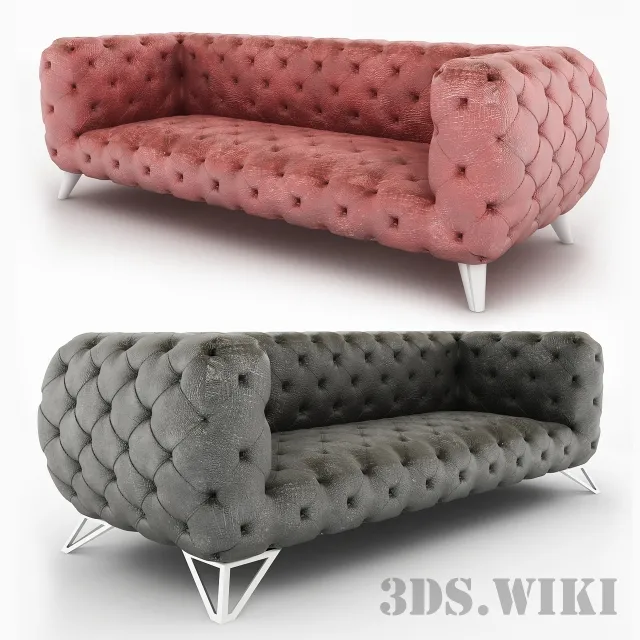 furniture – Chester sofa in Velor 3ds Max