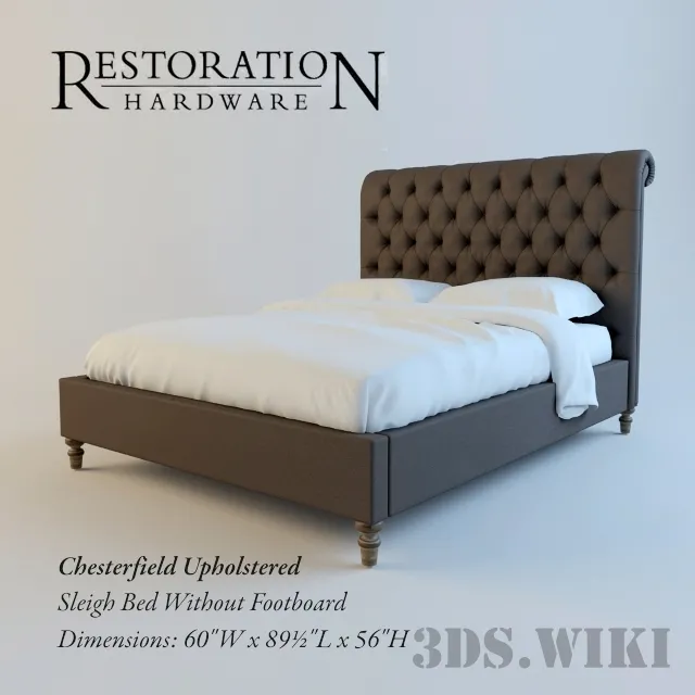 furniture – Chesterfield soft bed 3ds Max