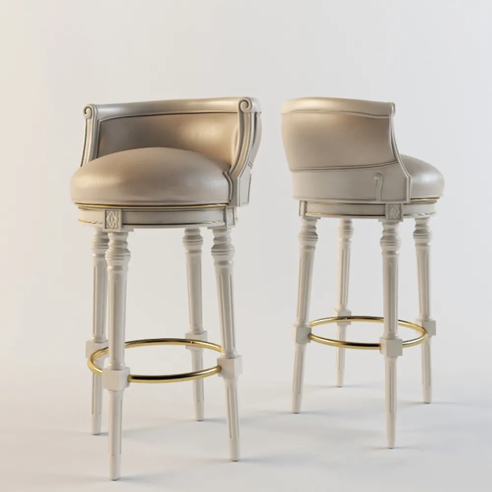 furniture – Classic bar stool with backrest 3ds Max