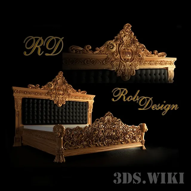 furniture – Classic carved bed 3ds Max