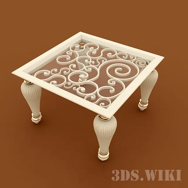 furniture – Classic glass coffee table 3ds Max