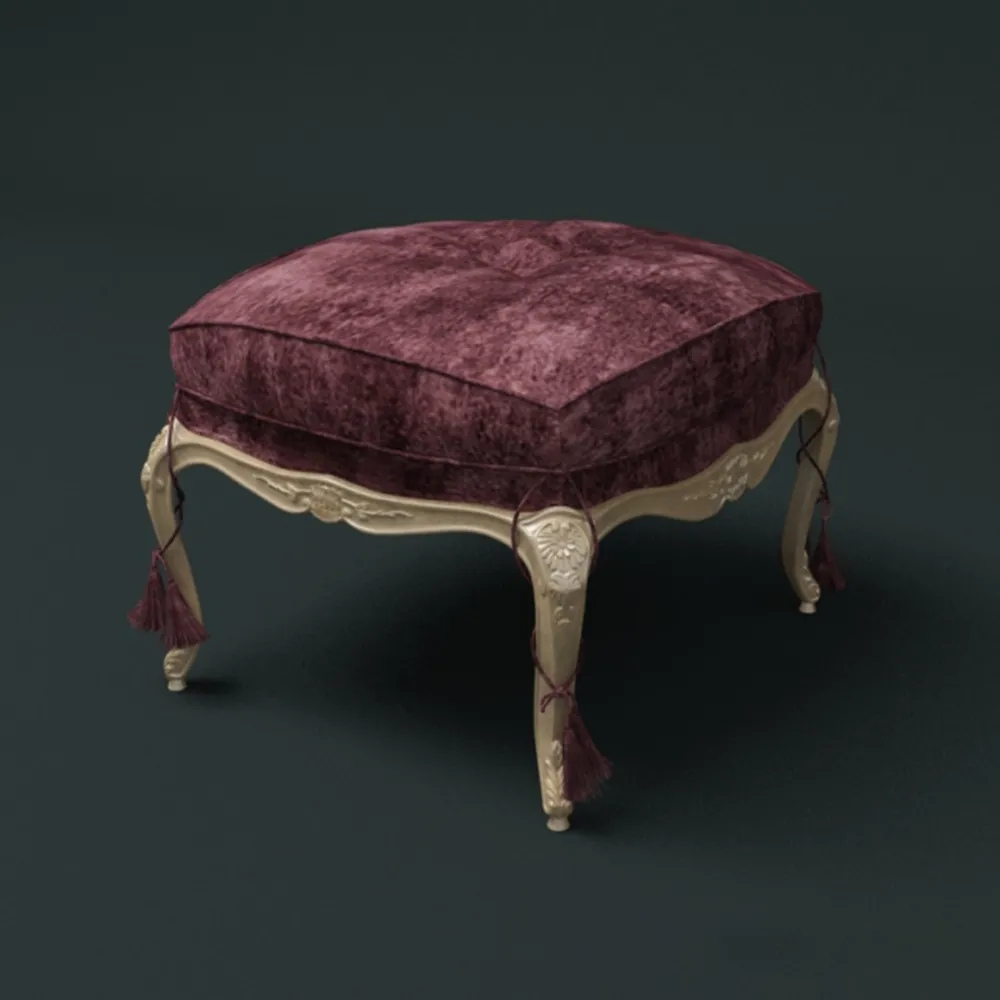 furniture – Classic pouf/chair 3ds Max