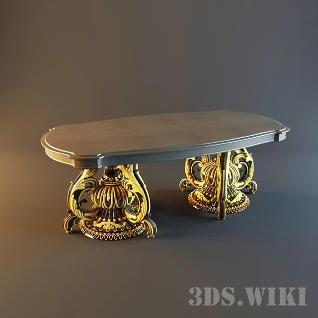 furniture – Classic table with chic legs 3ds Max