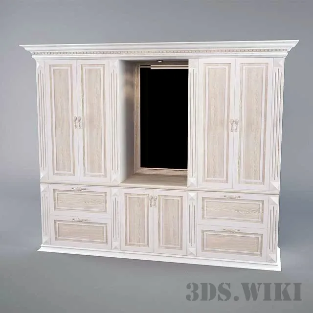 furniture – Classic wooden cabinet 3ds Max