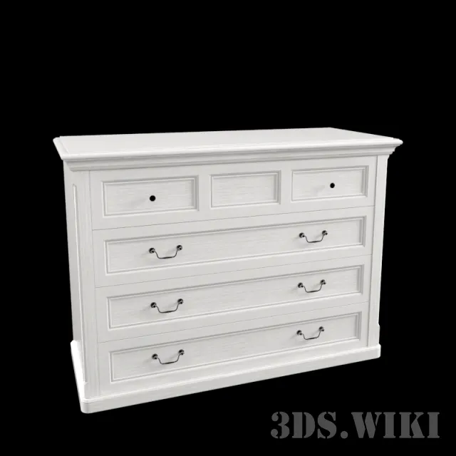 furniture – Classic wooden chest of drawers 3ds Max