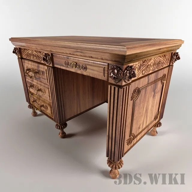 furniture – Classic wooden chest of drawers 3ds Max