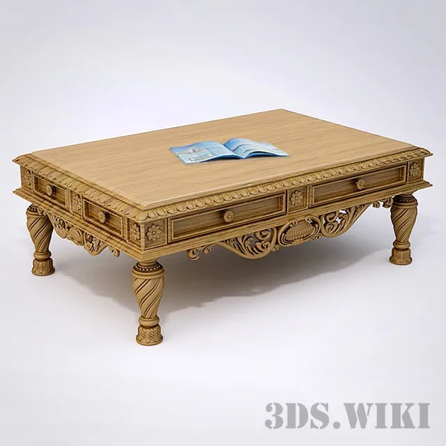 furniture – Classic wooden coffee table 3ds Max