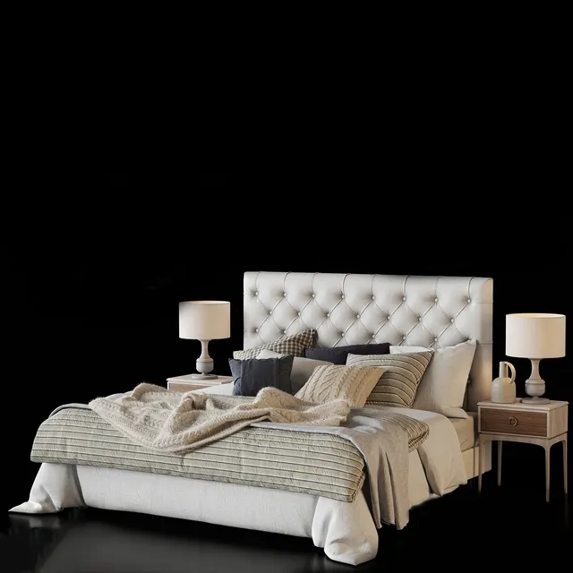 furniture – Classical  + Zara Home bed 3ds Max