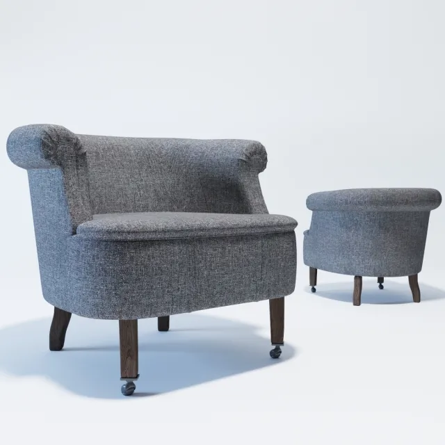 furniture – Club armchair Poltrona Frau 3ds Max