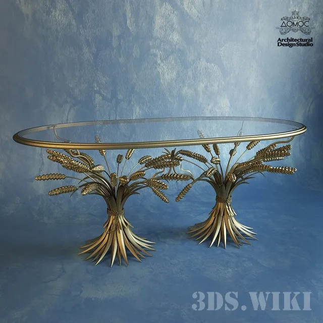 furniture – Coco Chanel golden coffee table 3ds Max