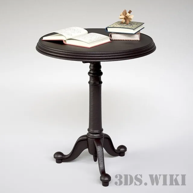furniture – Coffee Table 18th C. French Tilt-Top Brasserie 3ds Max