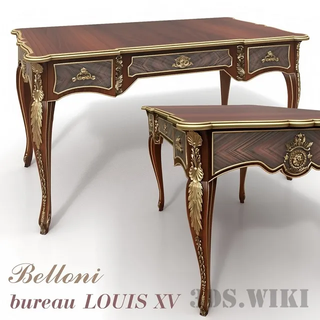 furniture – Coffee Table BUREAU LOUIS XV 3ds Max