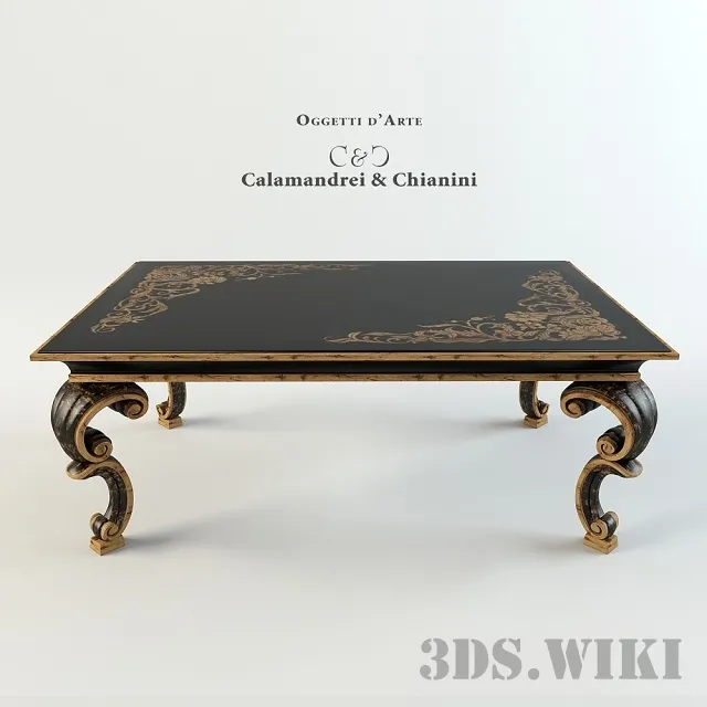 furniture – Coffee table Calamandrei & Chianini Tavoli 1500 3ds Max