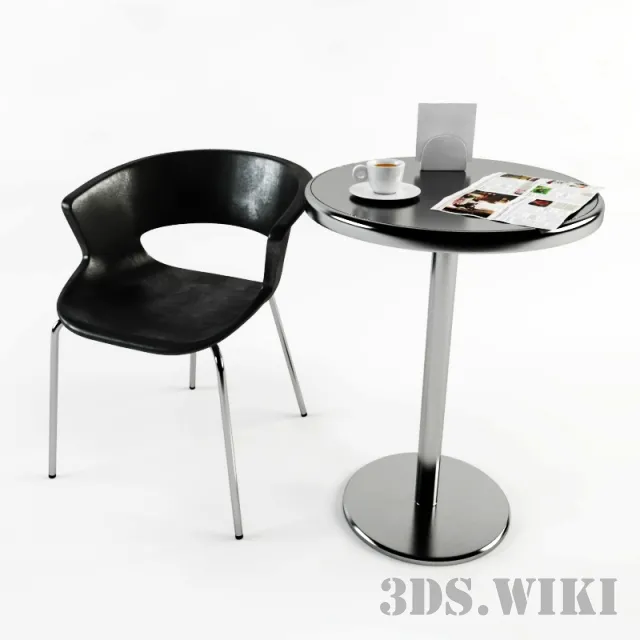 furniture – Coffee table chair and decorative set 3ds Max