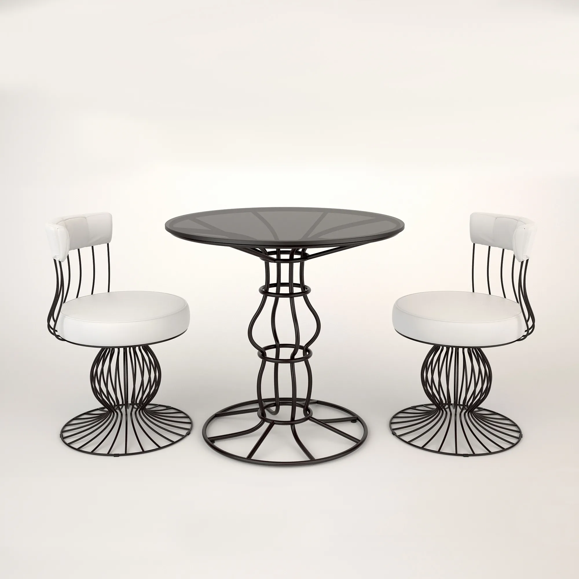 furniture – Coffee table + chairs 04 3ds Max
