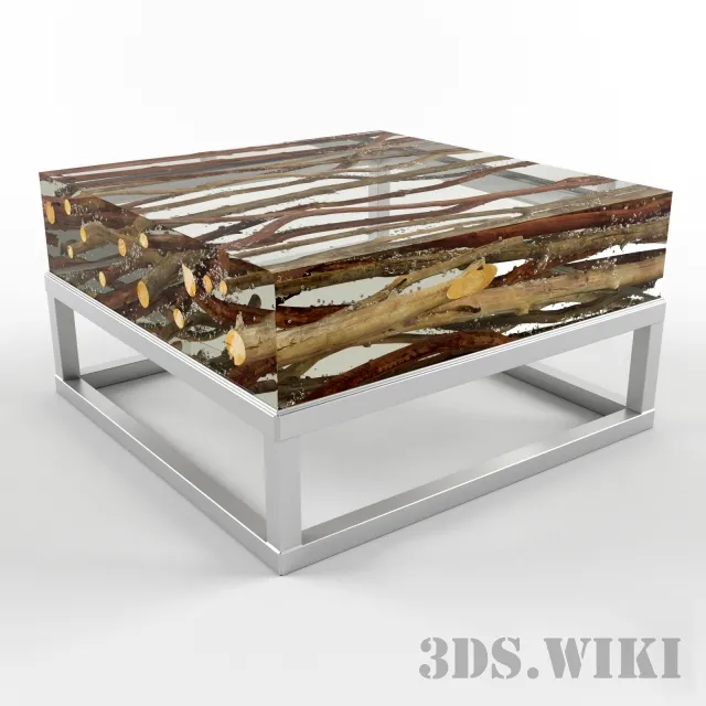 furniture – Coffee table F246 Kisim Acrylic 3ds Max