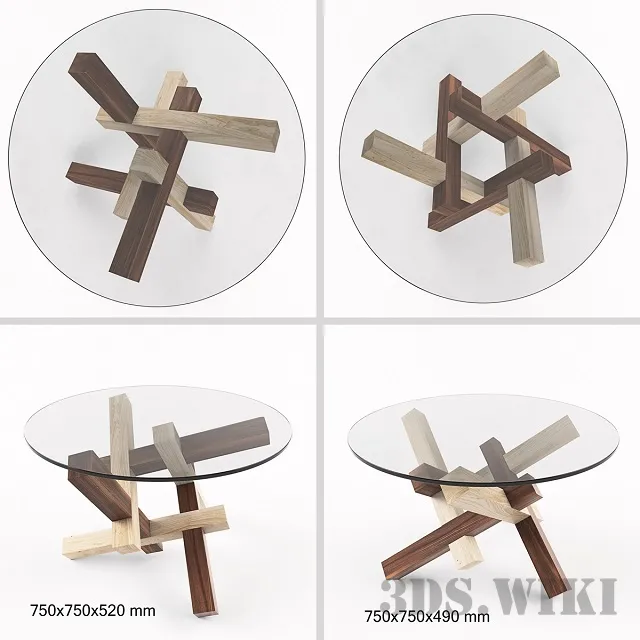 furniture – Coffee table PRAKTRIK 2×3 3ds Max