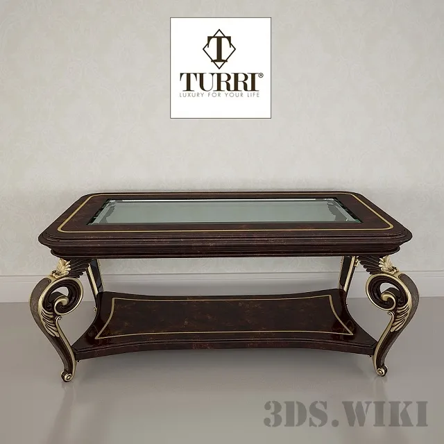 furniture – Coffee table Turri – Classic TC191Le 3ds Max