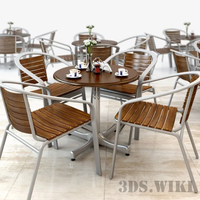 furniture – Coffee tables and chairs 3ds Max