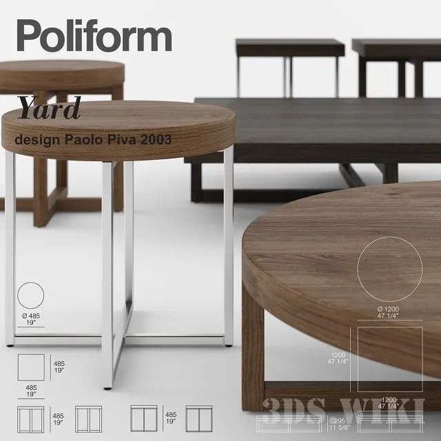 furniture – Coffee tables POLIFORM Yard 3ds Max
