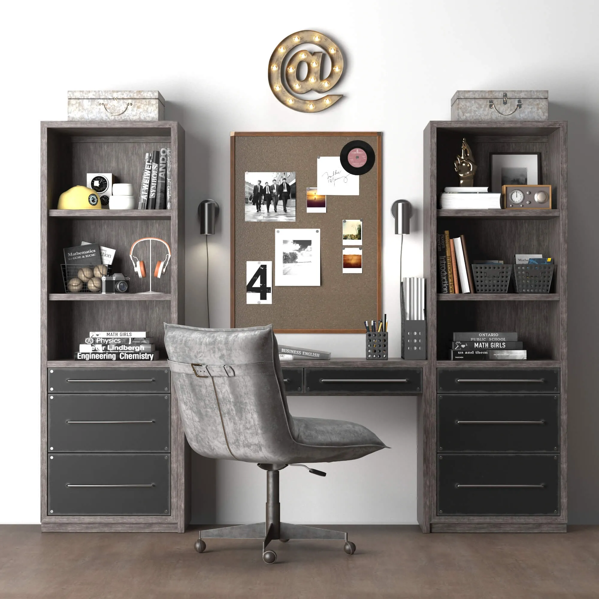 furniture – Colbin Study wall set II 3ds Max