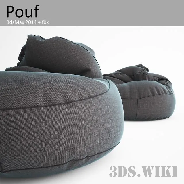 furniture – Collection of modern poufs 3ds Max