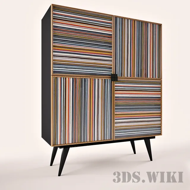 furniture – Colored Kitchen Cabinet 3ds Max