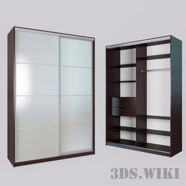 furniture – Compact wardrobe for a bedroom 3ds Max