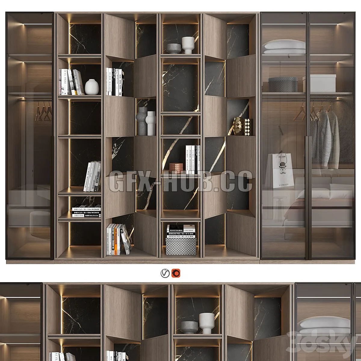 Furniture composition 104 3dsMax Model