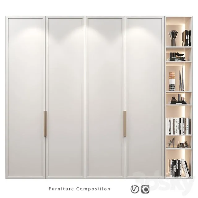 Furniture composition 234 with decor 3dsMax Model