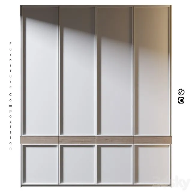 Furniture composition 493 3dsMax Model