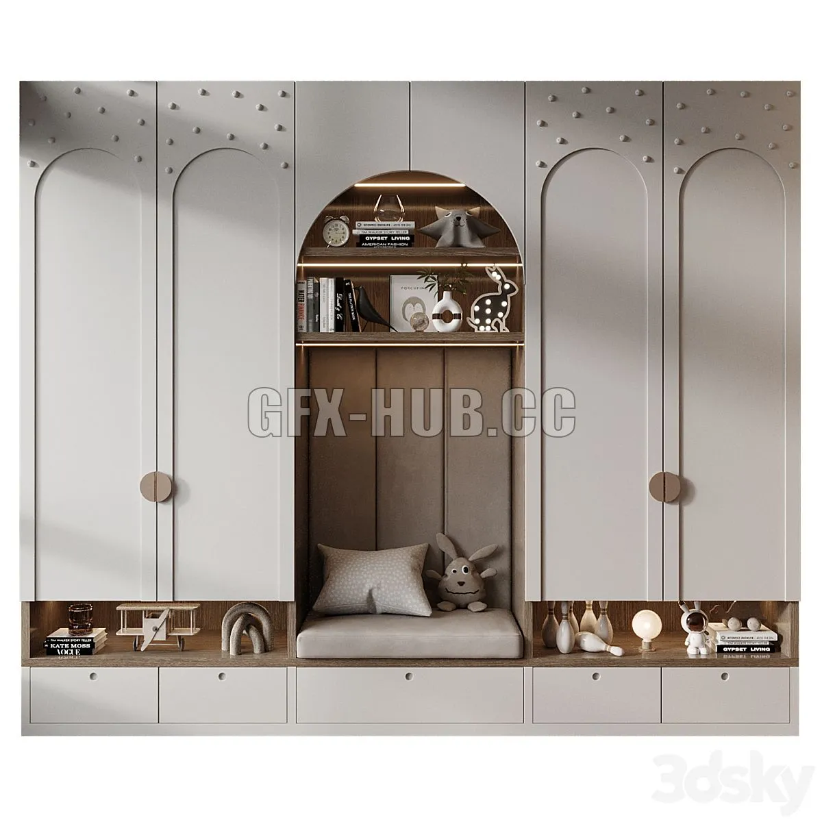 Furniture composition 733 3dsMax Model