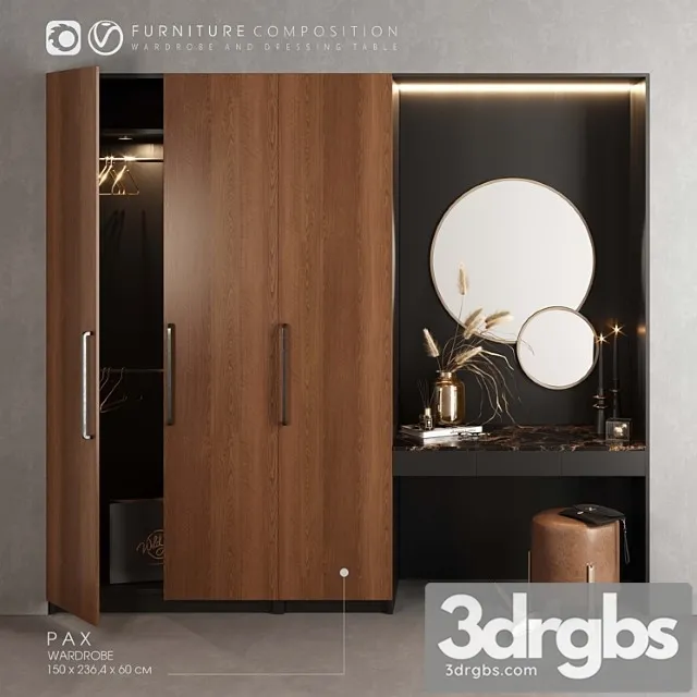 Furniture Composition For Bedroom 1 3dsmax Download
