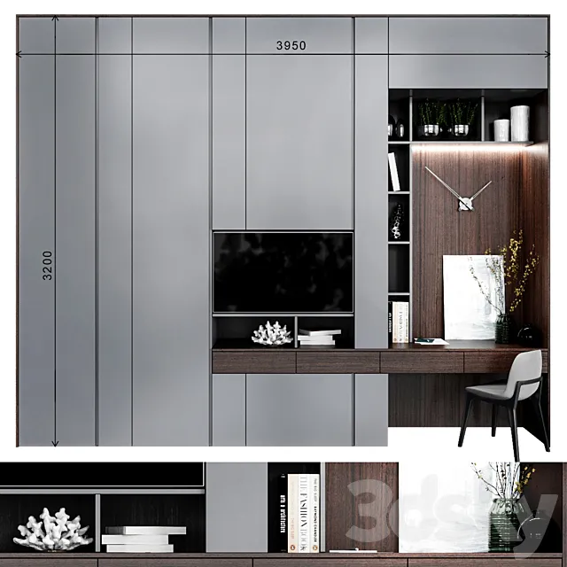Furniture composition for bedroom Set-1 3DSMax File