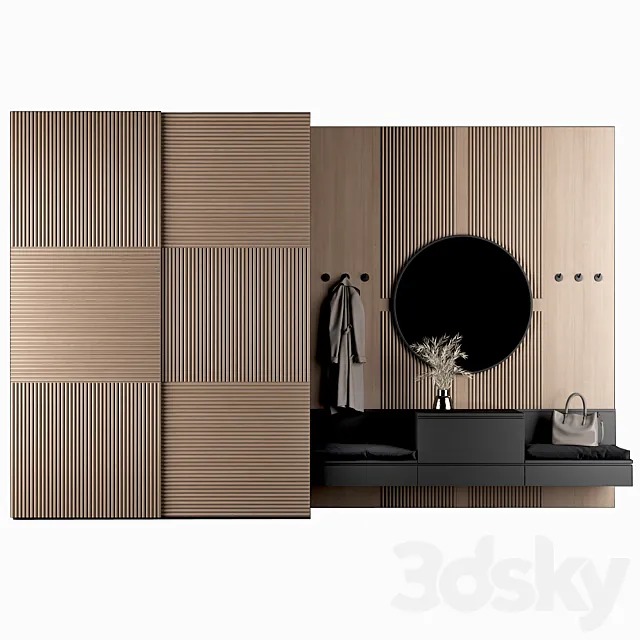 Furniture composition for hallway 63 3DSMax File