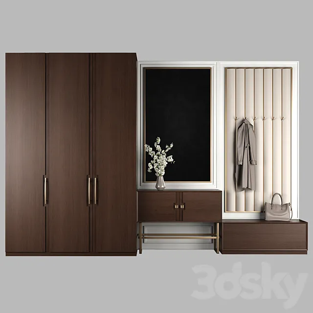 Furniture composition for hallway 65 3DSMax File