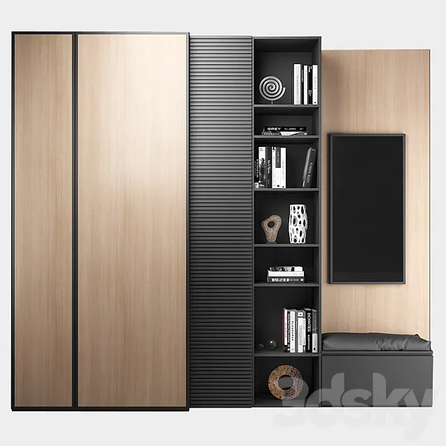 Furniture composition for hallway 68 3ds Max