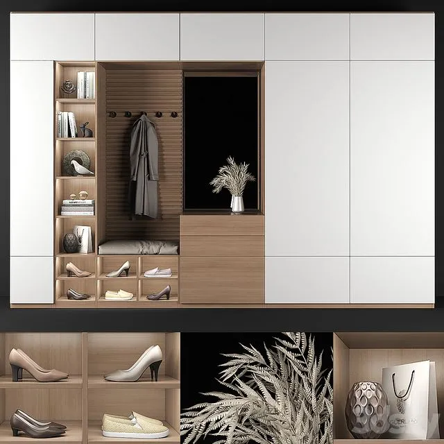 Furniture composition for hallway 69 3dsMax Model