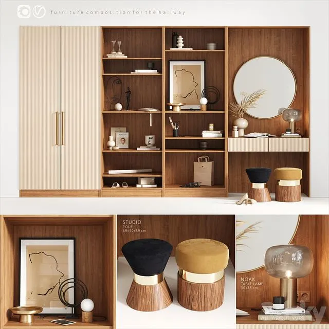 Furniture composition for the hallway 3dsMax Model