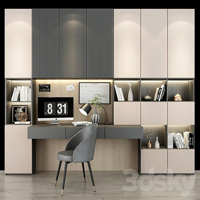 Furniture composition set 234 3DS Max Model