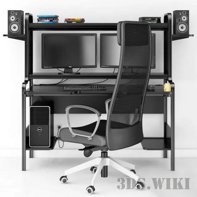 furniture – Computer set 3ds Max