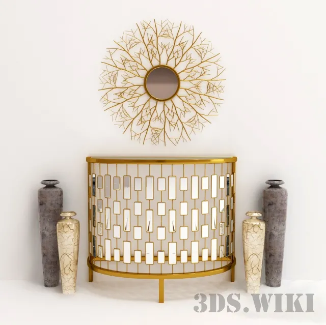 furniture – Console and mirror 3ds Max