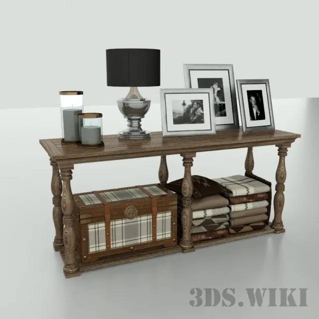 furniture – Console Command and RL Chest 3ds Max