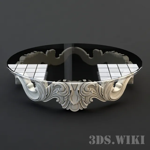 furniture – Contemporary glass coffee table 3ds Max